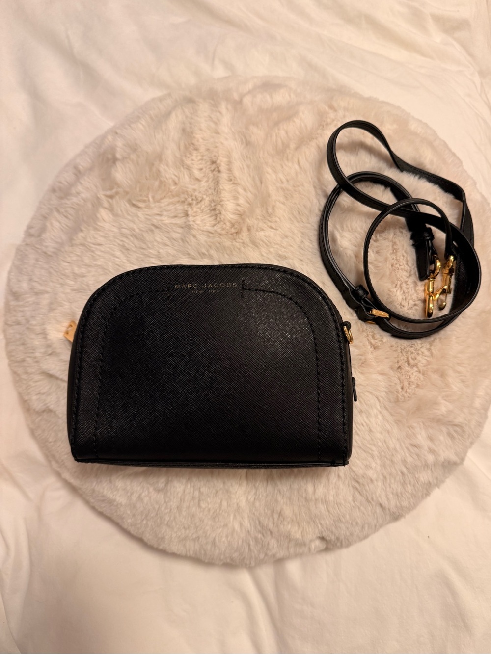 Marc Jacobs Playback saffiano Leather Crossbody Bag Black M0011341
